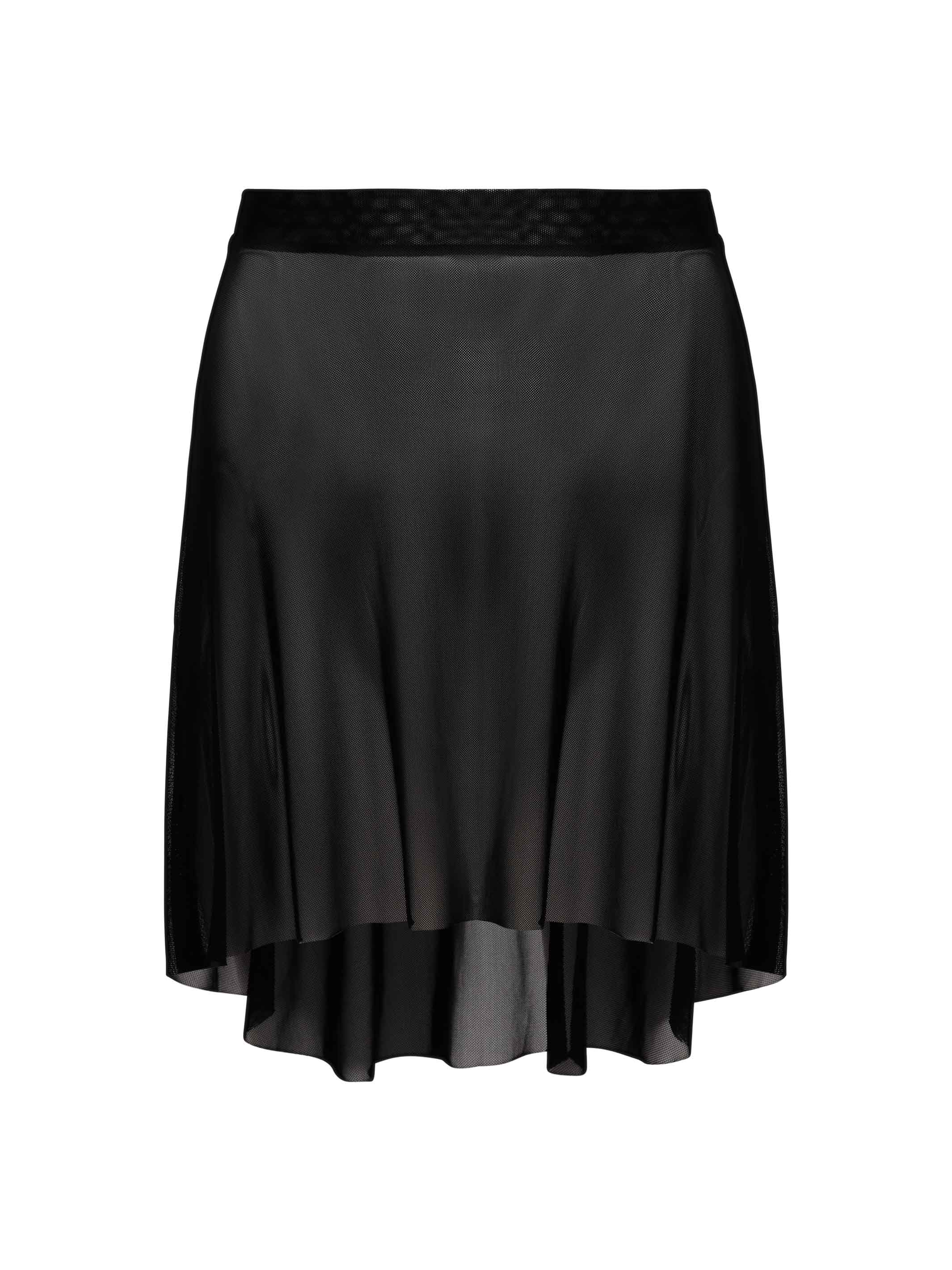 Black Short Mesh Skirt