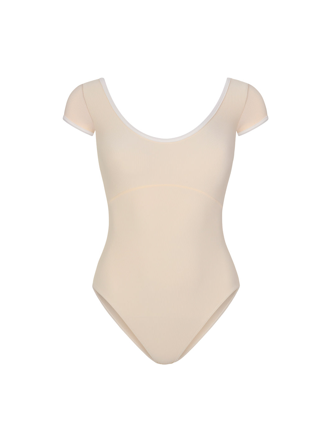 Alma Short Sleeve Butter Yellow Leotard