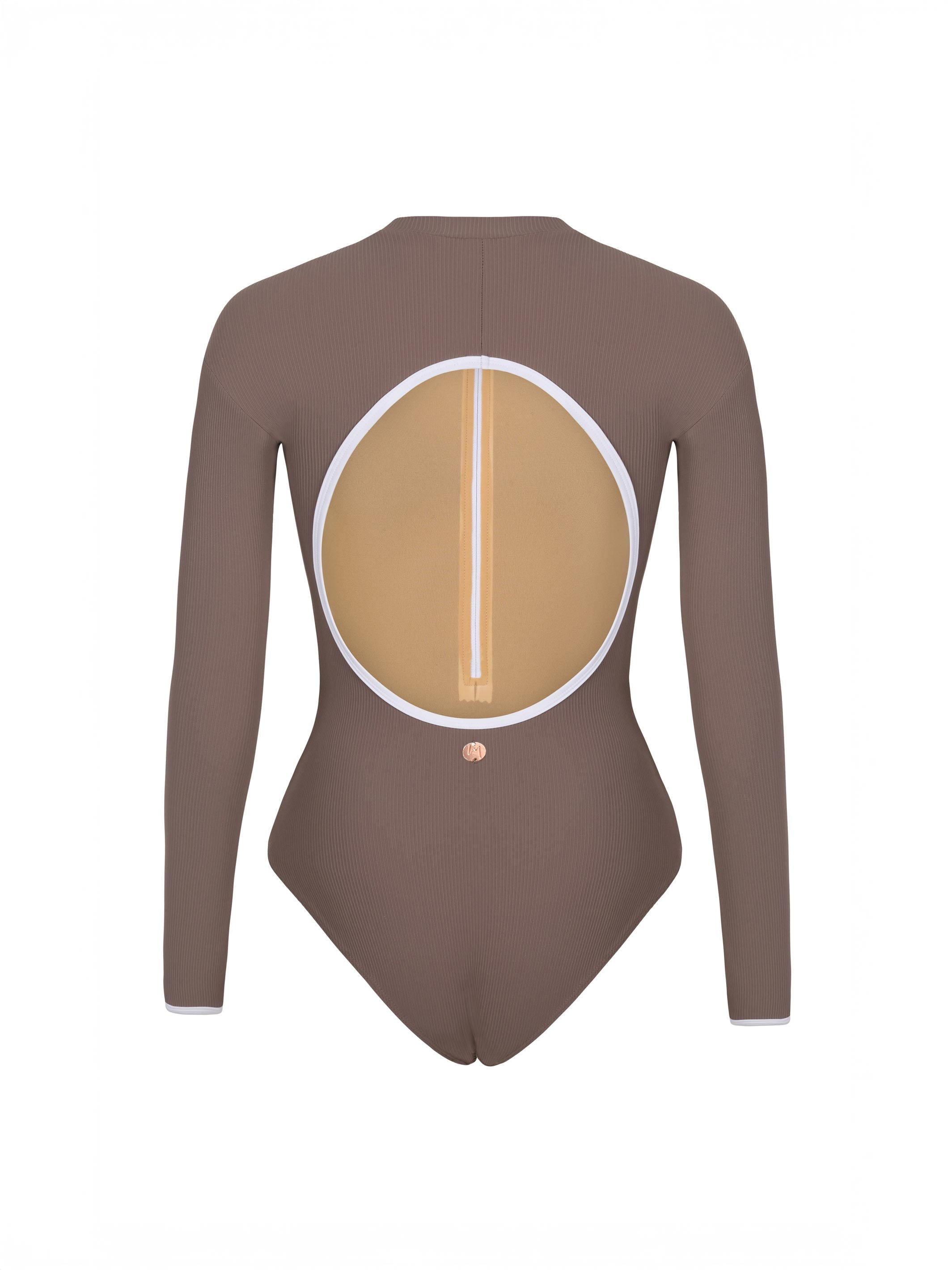 Aura Long Sleeve Deep Brown Leotard
