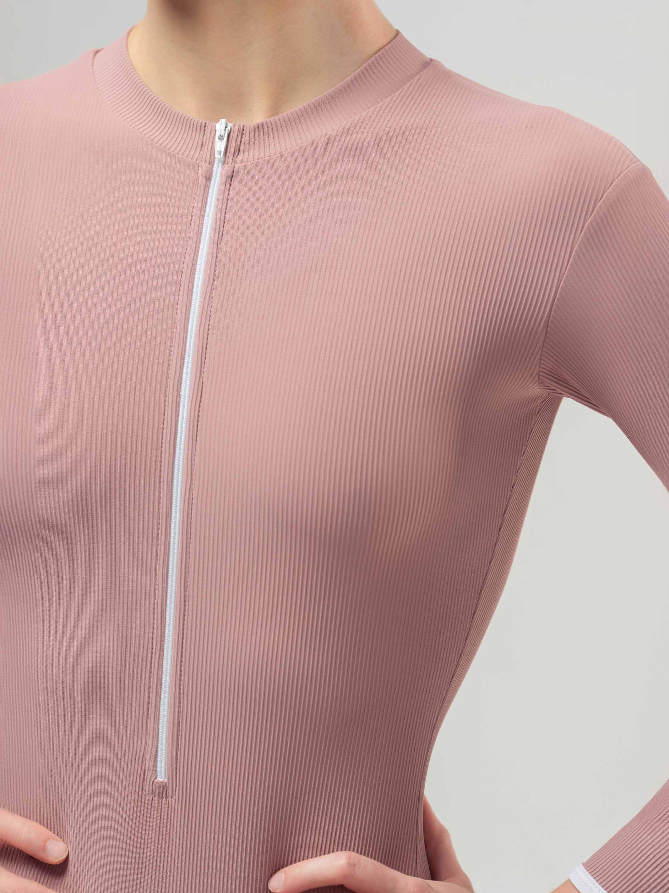 Aura Long Sleeve Dusty Rose Leotard