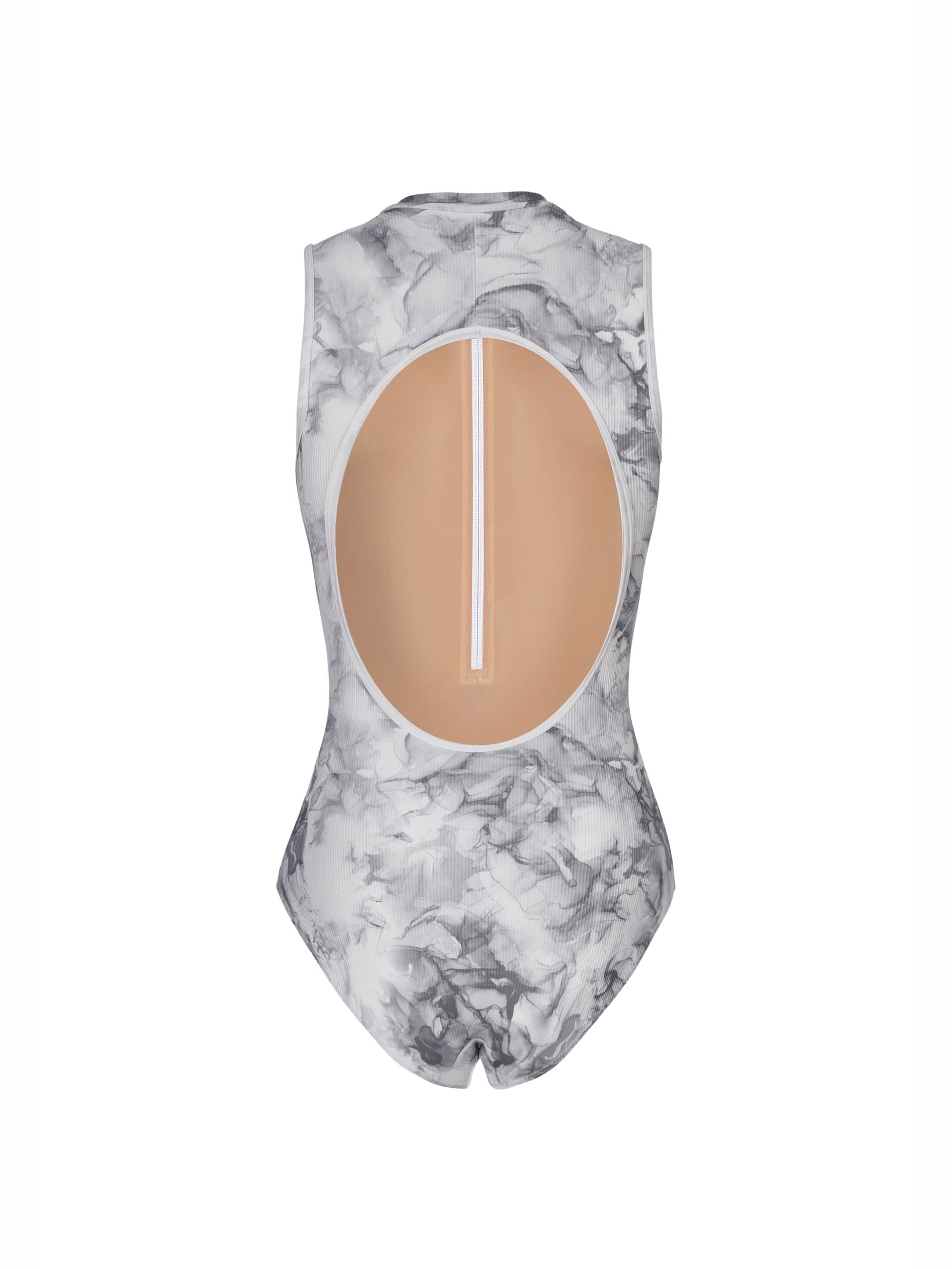 Aura White Marble Leotard