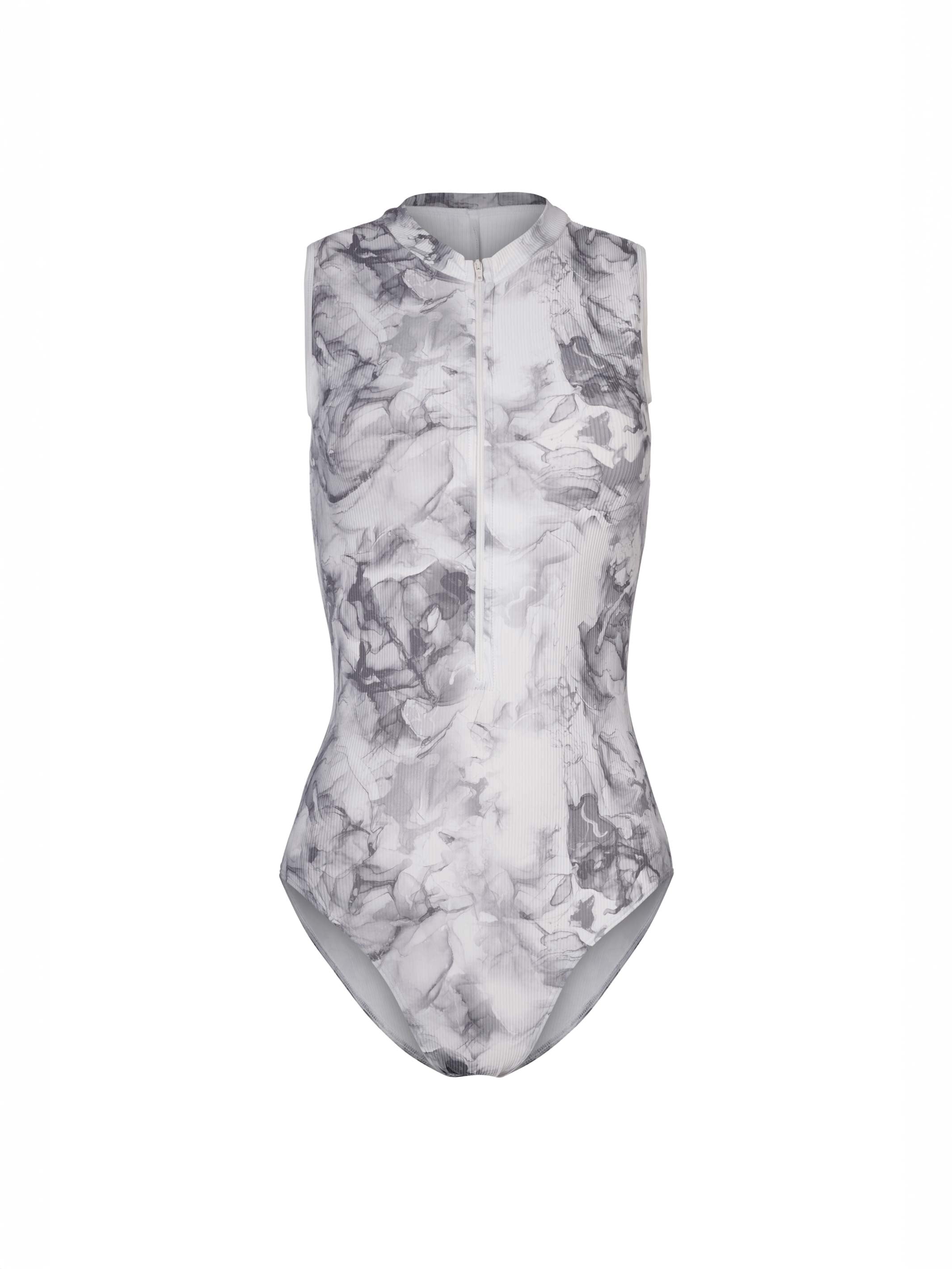 Aura White Marble Leotard