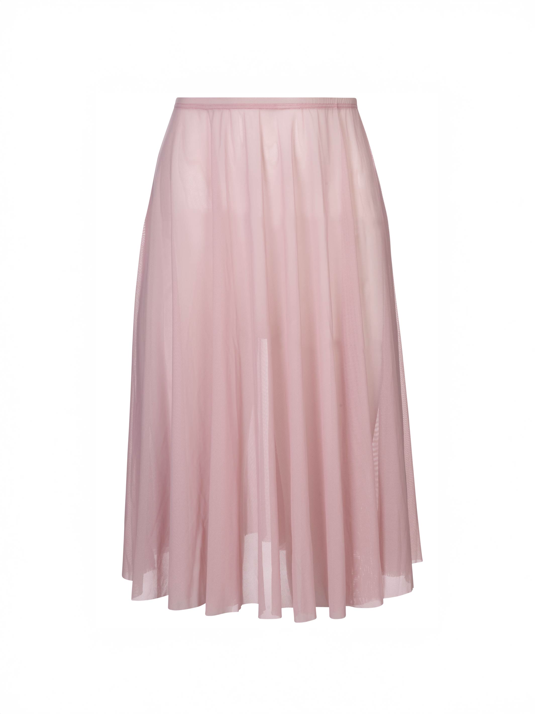 Rose Pink Long Mesh Skirt