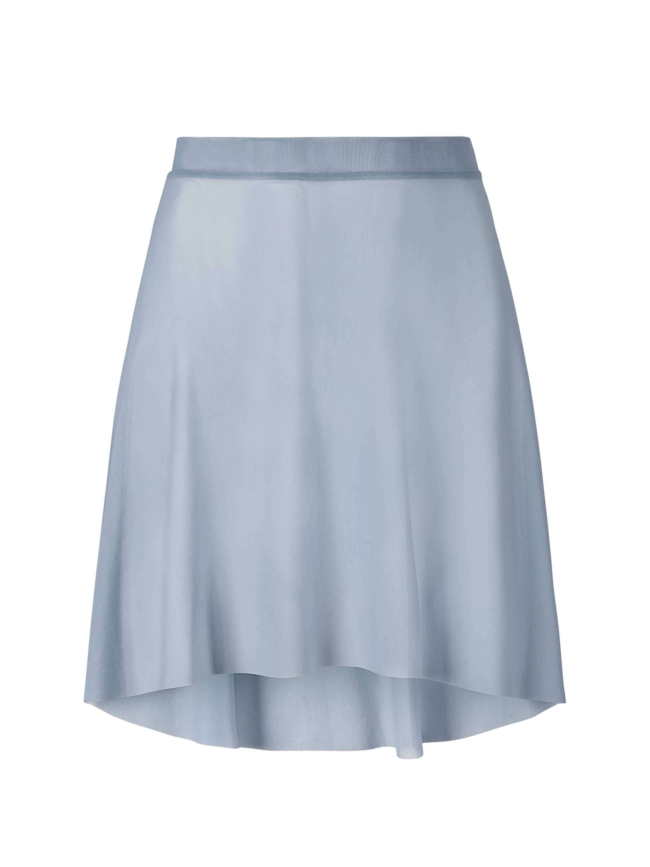 Gray Blue Short Mesh Skirt