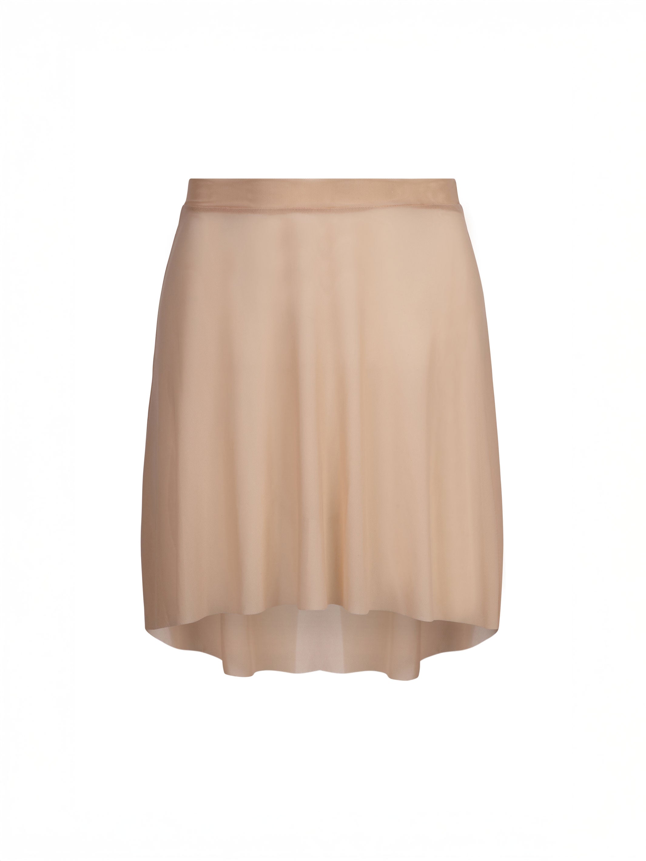 Ivory Cream Short Mesh Skirt