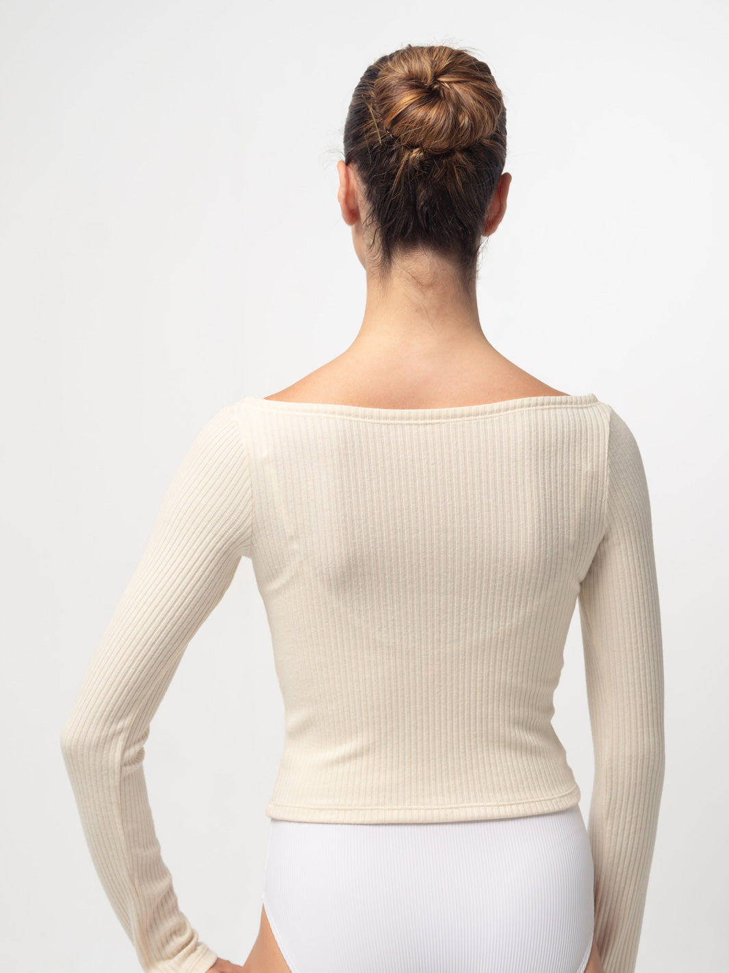 Light Cream Knit Ballet Top