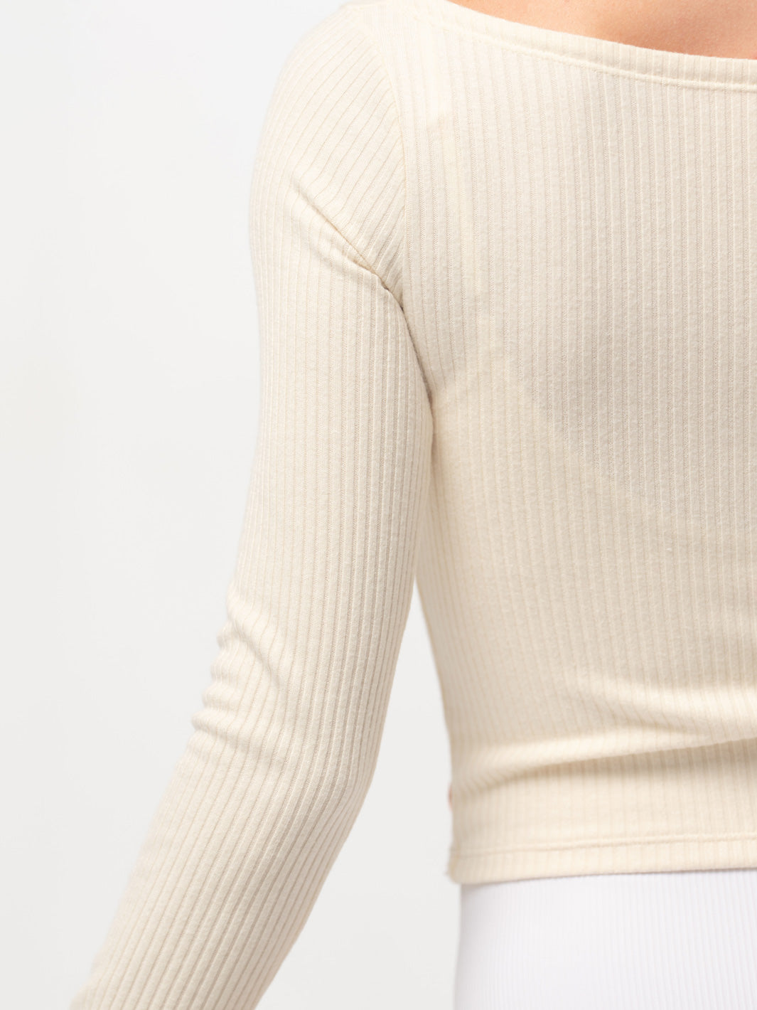 Light Cream Knit Ballet Top