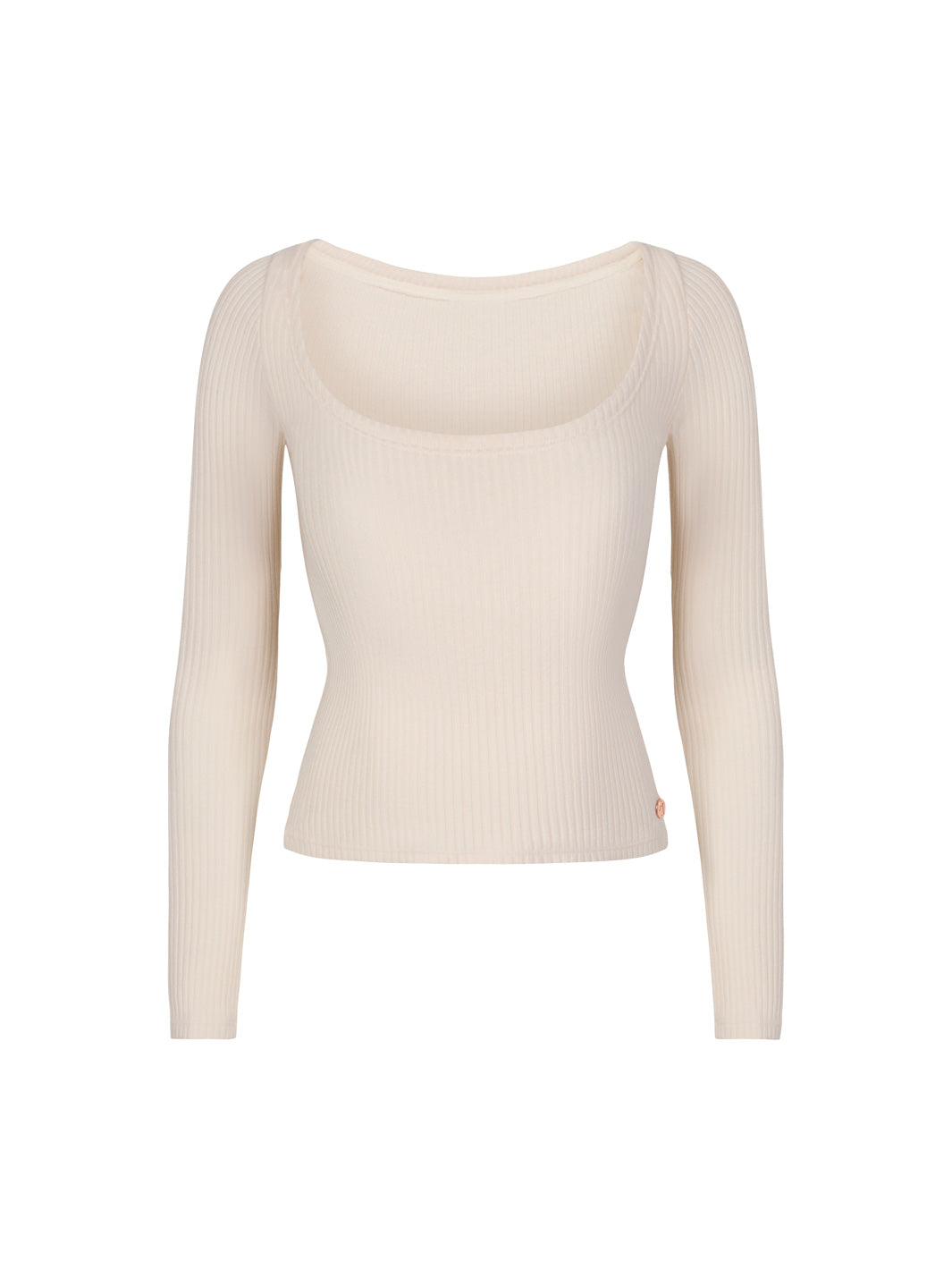 Light Cream Knit Ballet Top