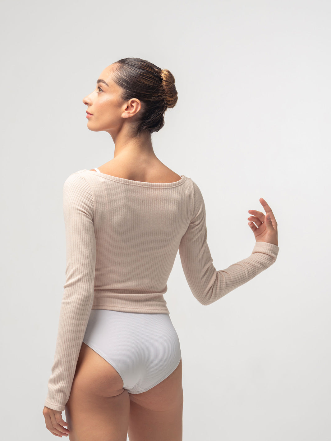 Soft Pink Knit Ballet Top