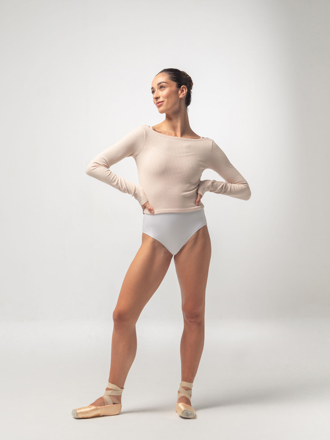 Soft Pink Knit Ballet Top