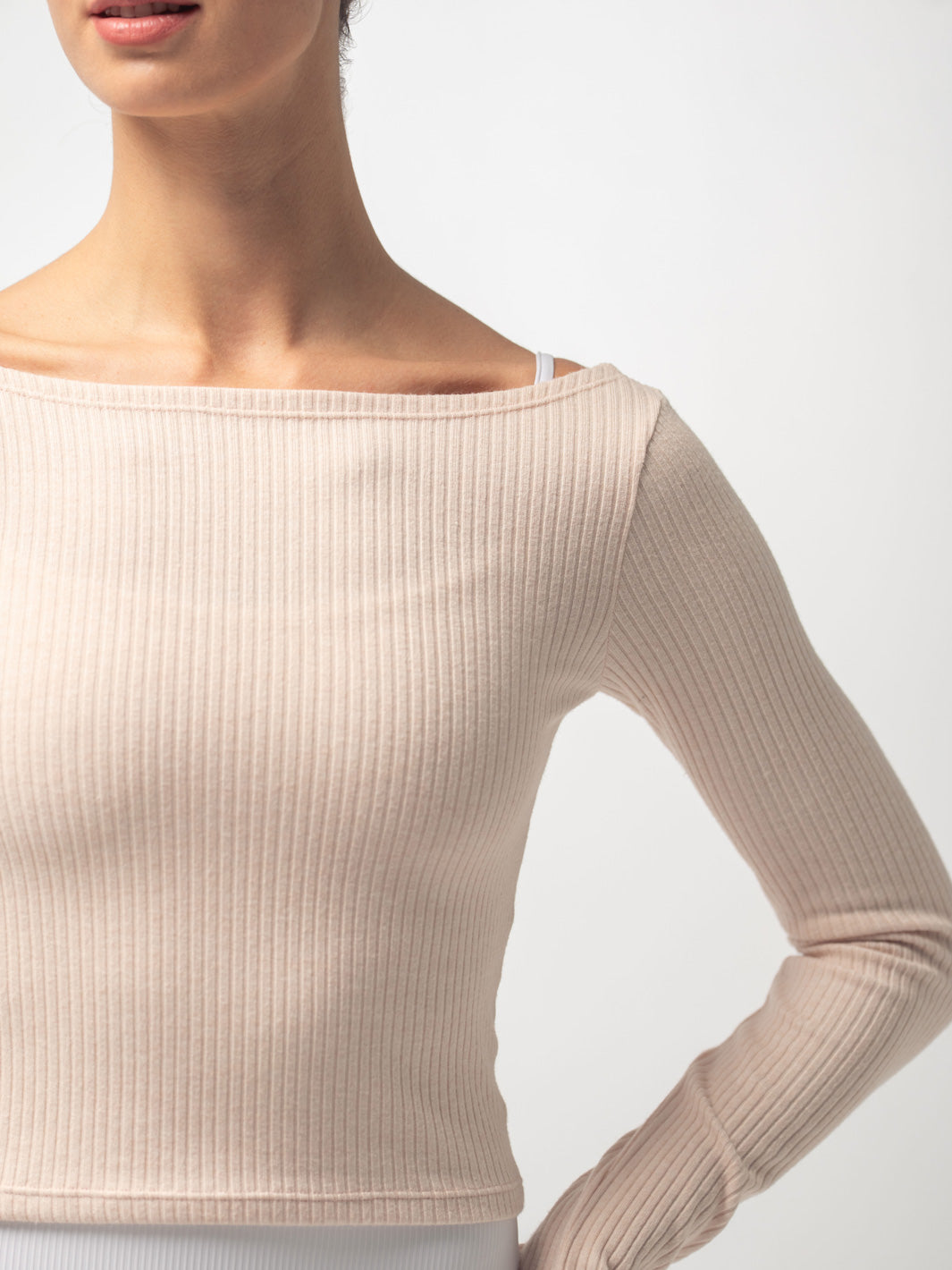 Soft Pink Knit Ballet Top