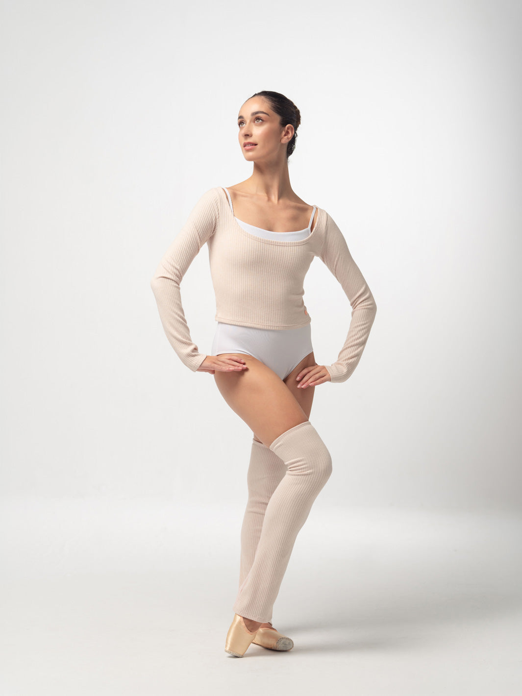 Soft Pink Knit Leg Warmers
