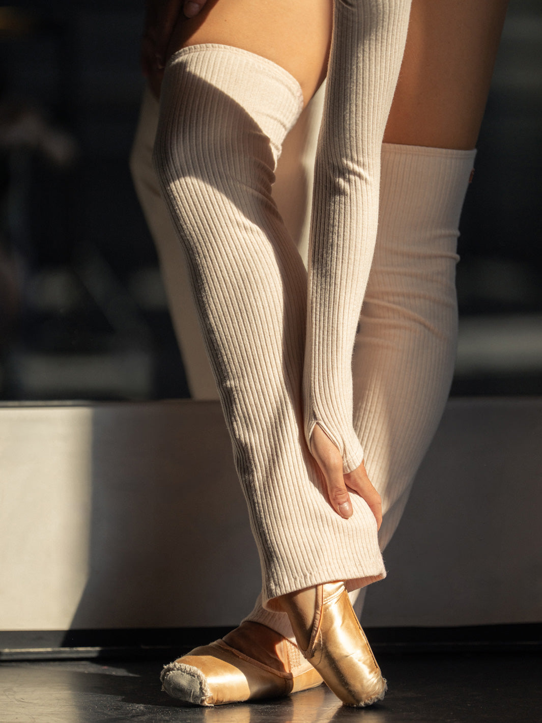 Soft Pink Knit Leg Warmers