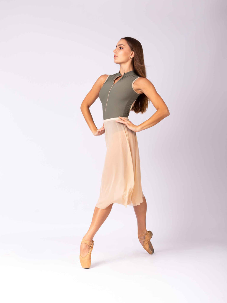  Yeahdor Womens Ballet Dance Dress Sheer Mesh Skirted