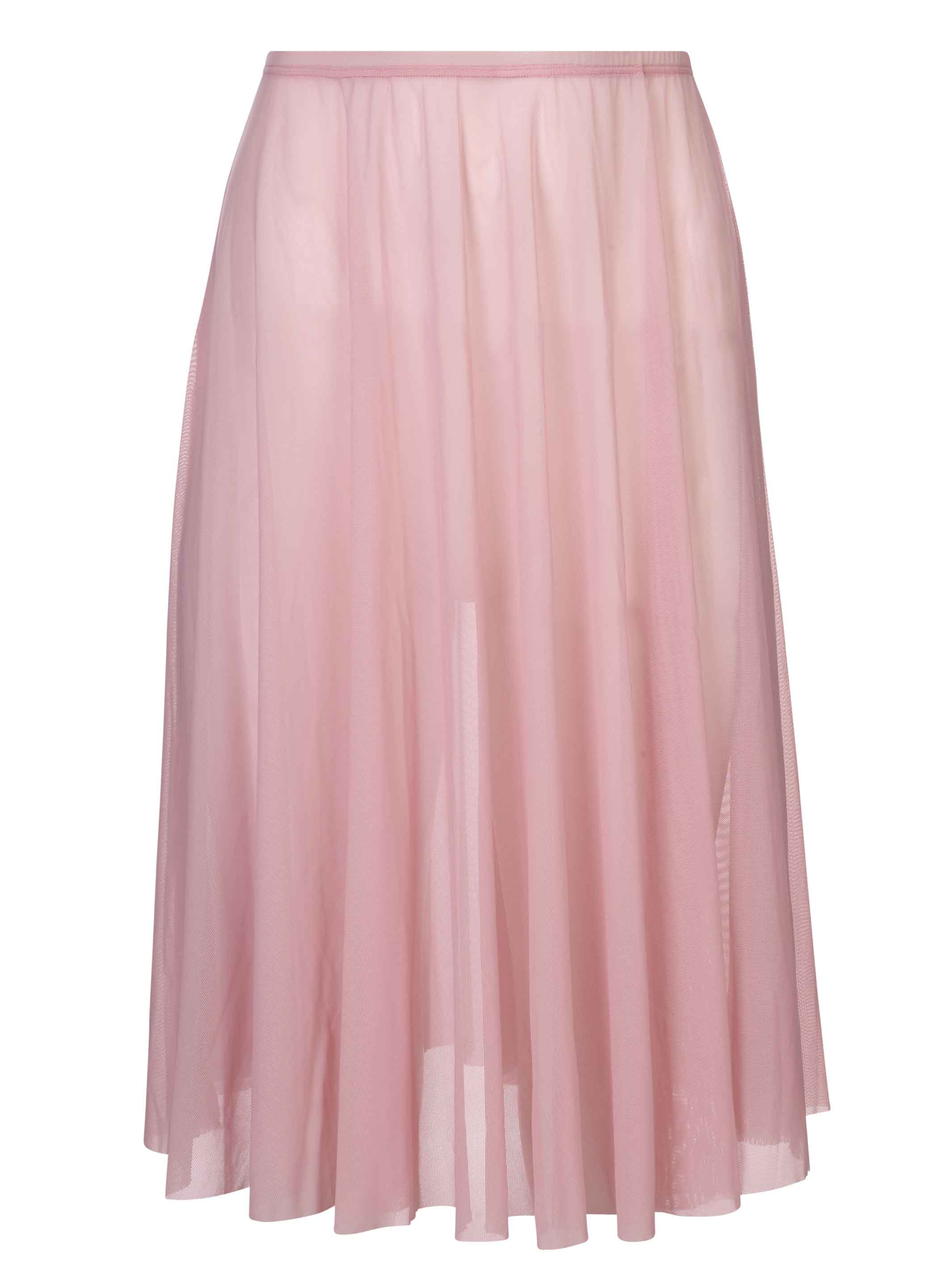 Rose Pink Long Mesh Skirt